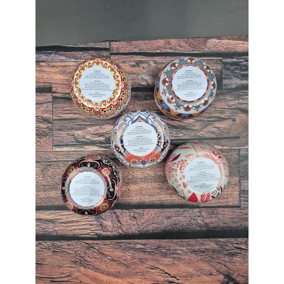 Set of 5 Earthy Scented Votive Candles Boho Aromatherapy Yoga Gift Self Care Lot - Picture 3 of 9